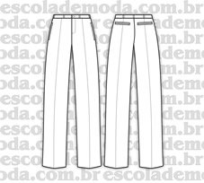 Moldes de calças sociais masculinas